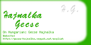 hajnalka gecse business card